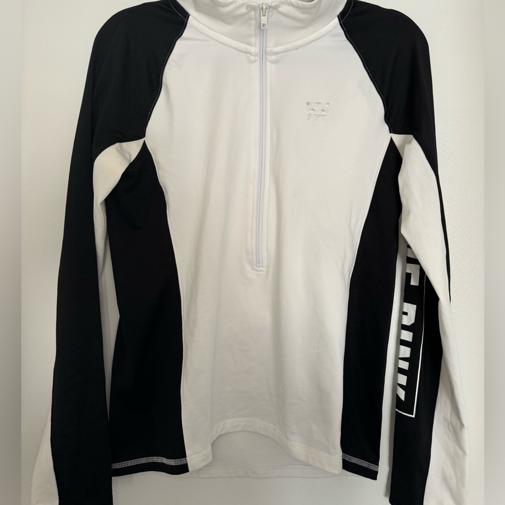 VS PINK Black and White Quarter Zip